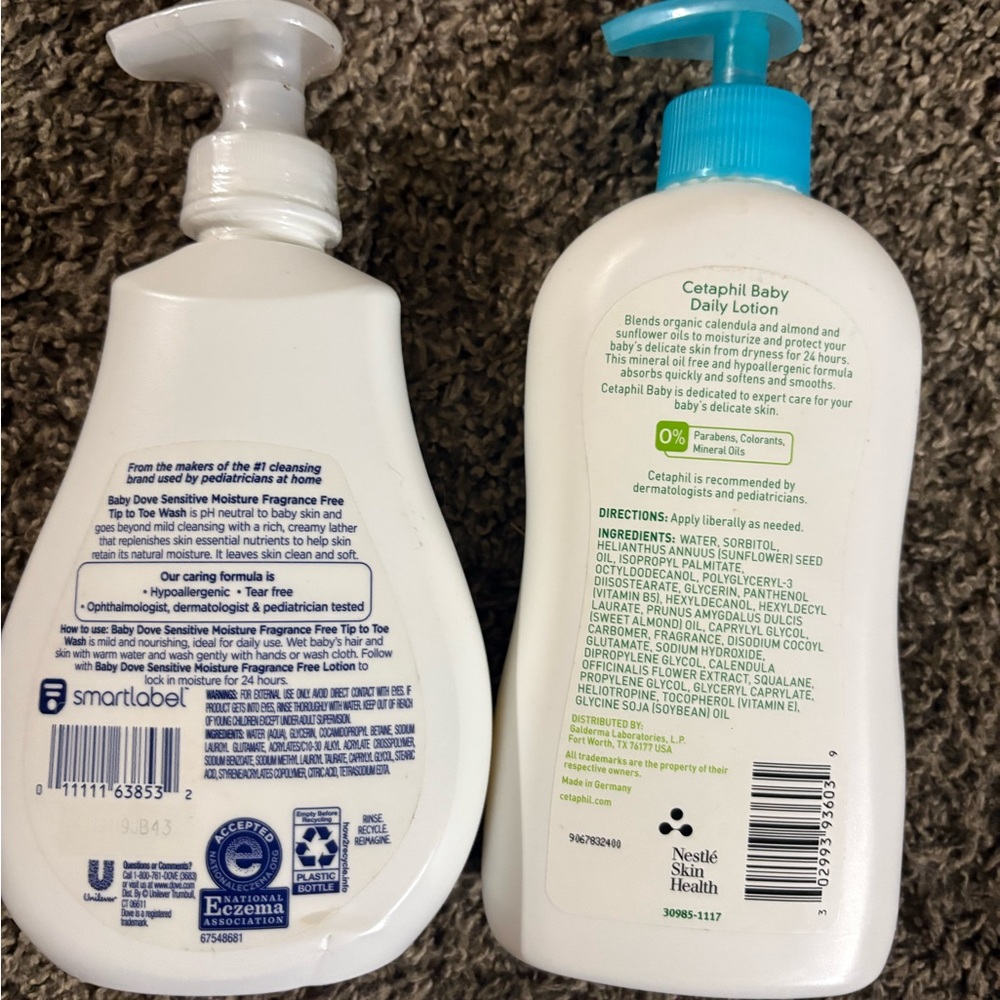 Baby Dove Wash and Baby Cetaphil Lotion Set - Picture 2 of 2